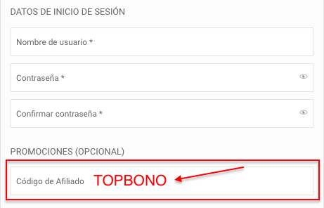 código promocional zamba